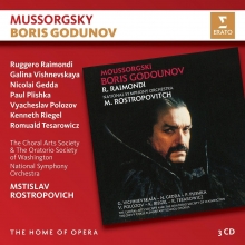 Mussorsky:Boris Godunov - de Ruggero Raimondi,Galina Vishnevskaya,Nicolai Gedda,Paul Plishka/National Symphony Orchestra/Mstislav Rostropovich